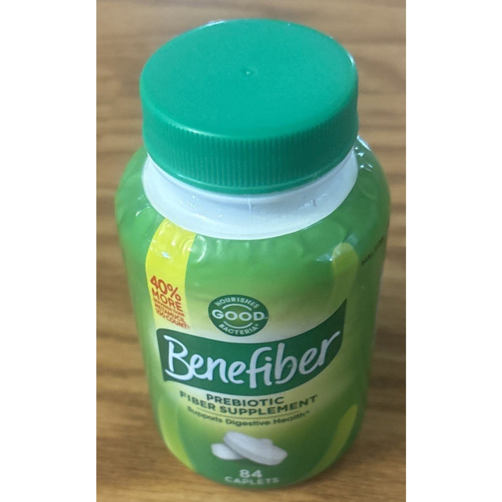 Benefiber Prebiotic Fiber Supplement Caplets 84 Count EXP 04/2027 Sealed