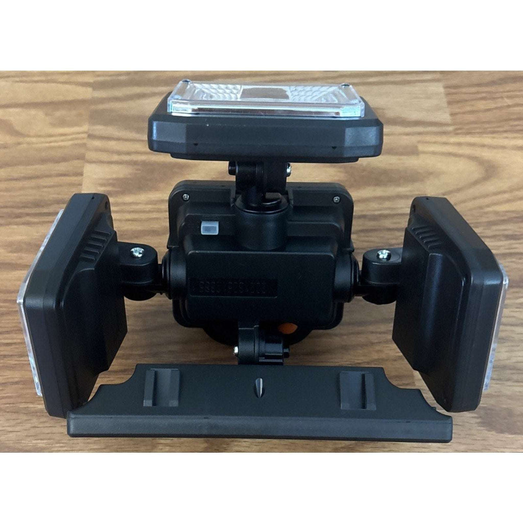 Solar Powered Motion Sensor LED Lights Outdoor 4 Head Adjustable Angle w/ Remote