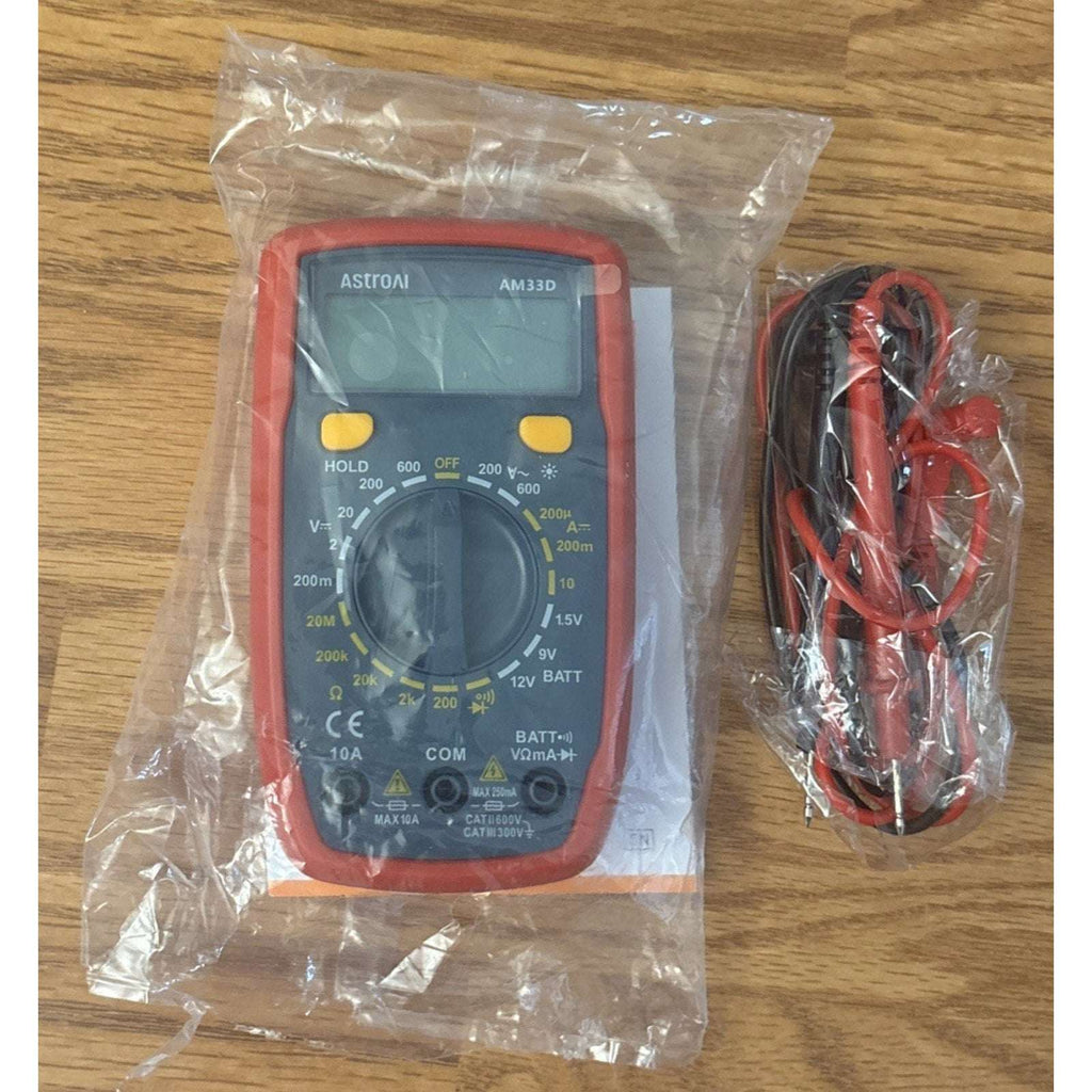 AstroAi Digital Multimeter Tester 2000 Counts DC AC Voltmeter & Ohm Volt Amp Met