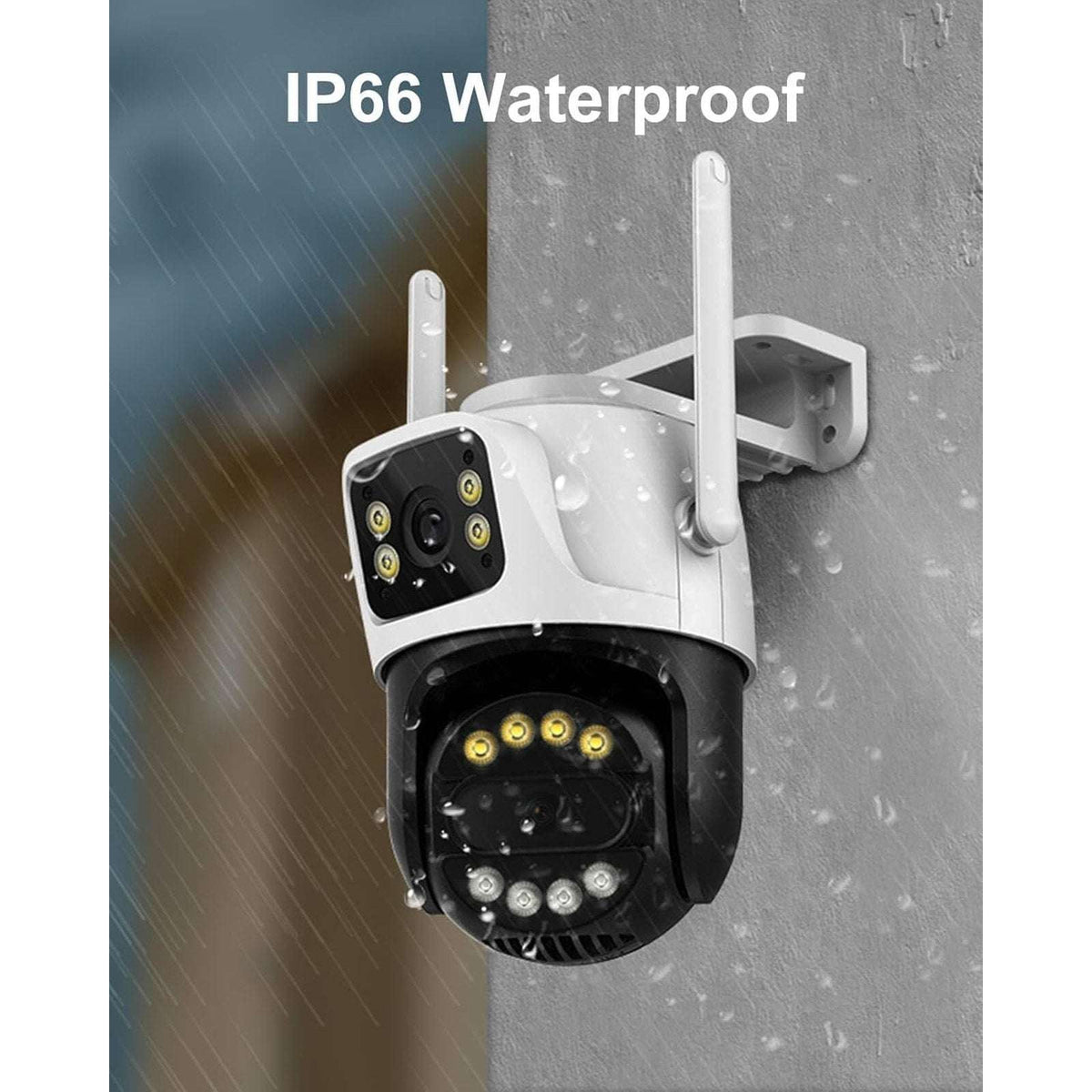 6MP WiFi Camera Outdoor Dual Screen Auto Tracking, Night Vision, 2-Way Intercom