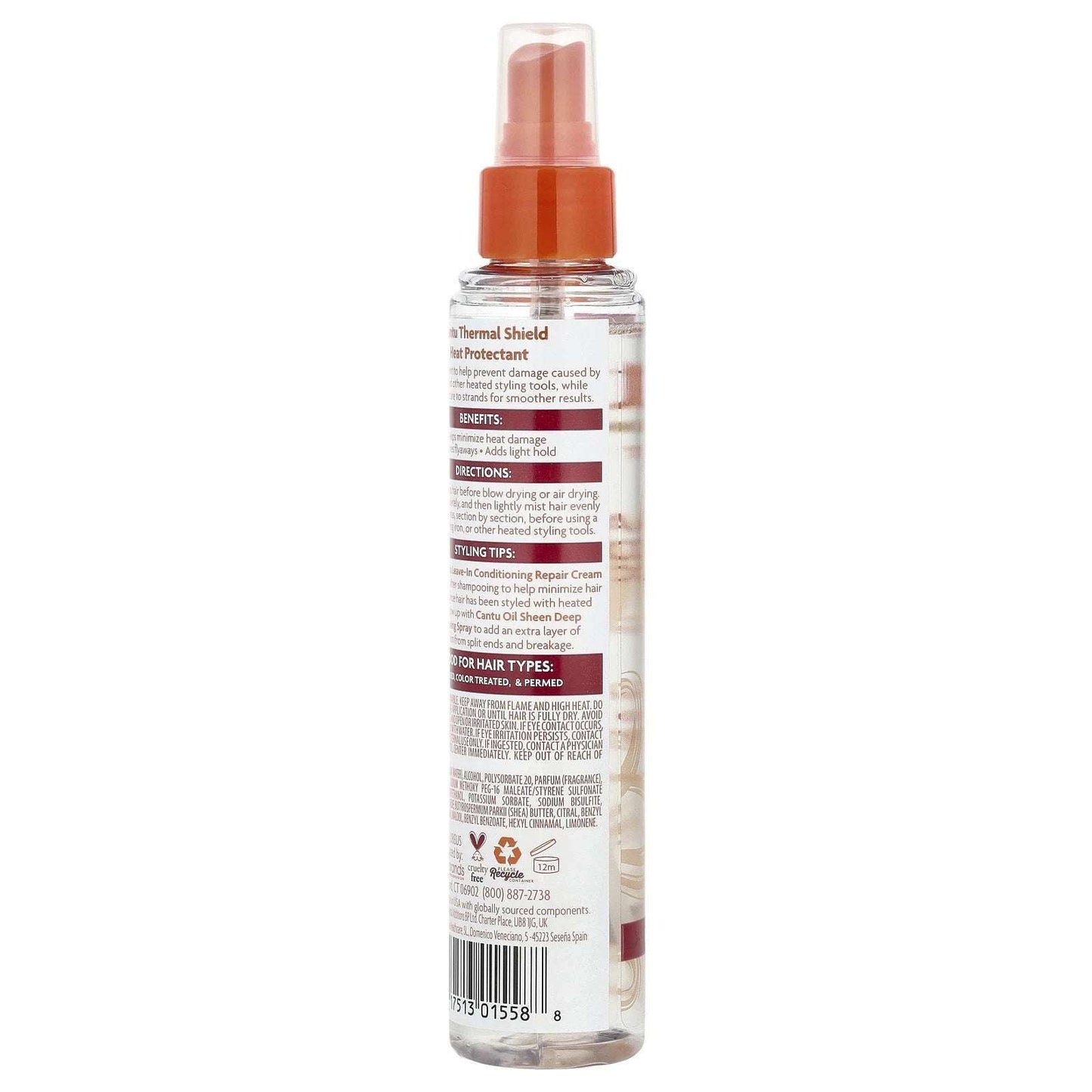 2-PACK CANTU Shea Butter Thermal Shield Hair Heat Protectant, 5.1 fl oz (151 ml)