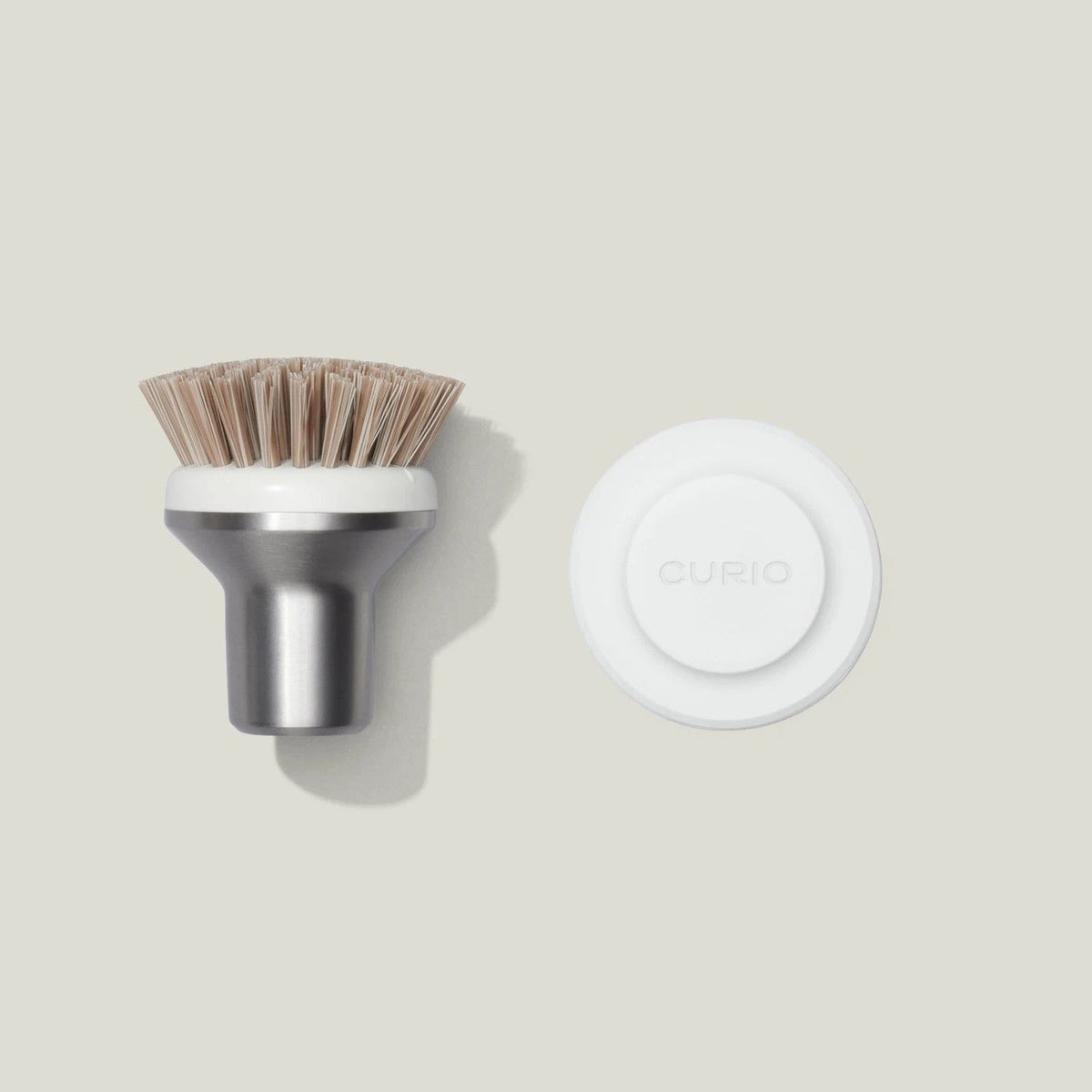 Curio Home Goods Ionic Palm Brush Set Magnetized Stands Upright Stainless Steel