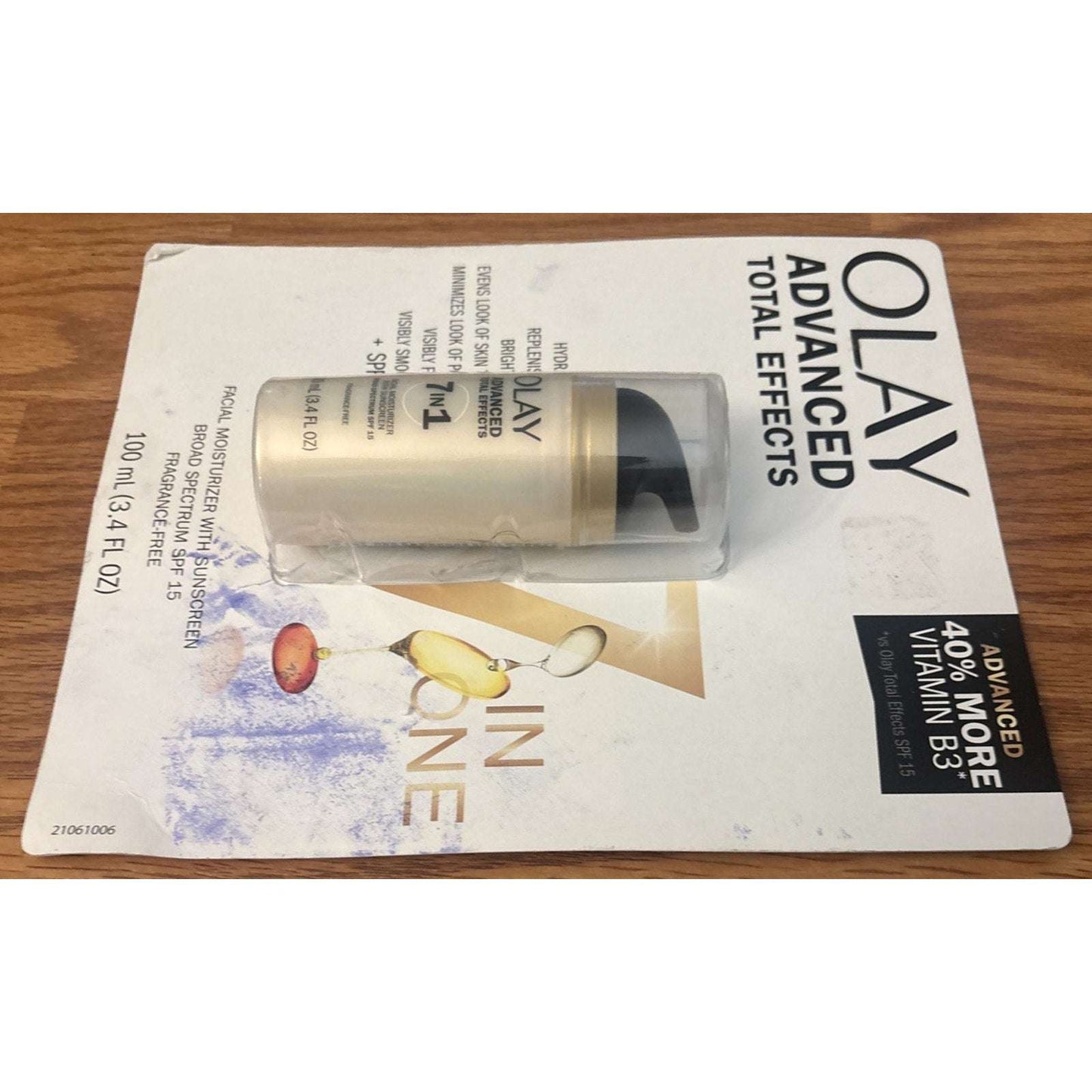 Olay Advanced Total Effects Facial Moisturizer + SPF15 - New/Sealed 3.4 fl oz