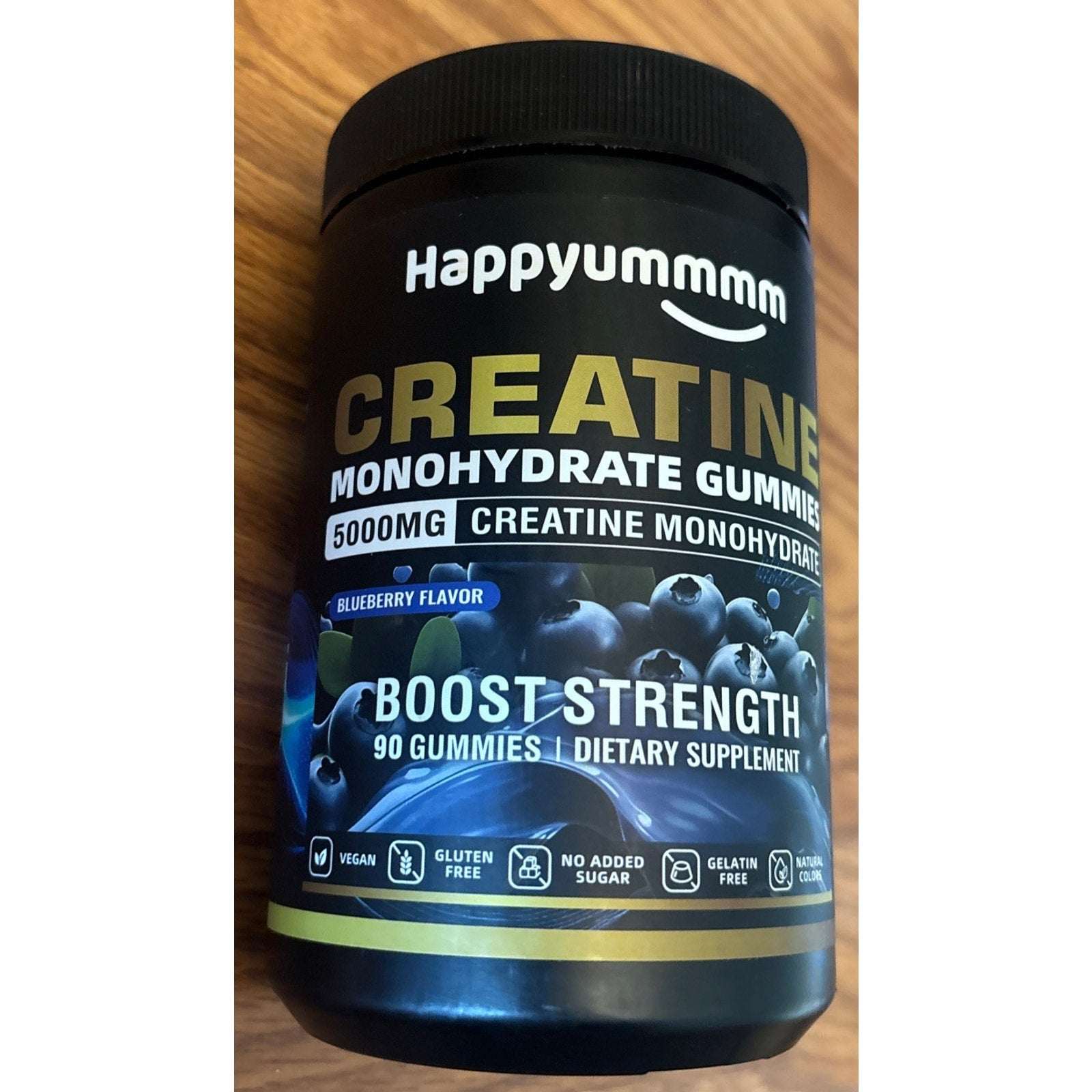 Happyummmm Creatine Monohydrate 5000MG 90 Gummies Blueberry Sugar-Free EXP 11/27