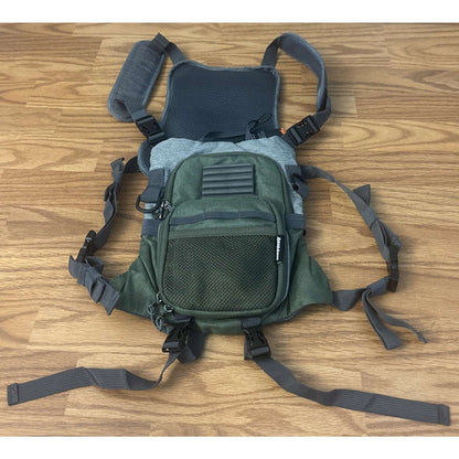 QulayQualy Fly Fishing Pack Chest Pack w/ Work Station Lightweight Tackle Bag