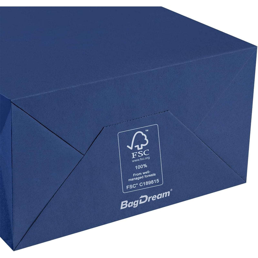 100Pcs Navy Blue Kraft Paper Gift Bags 8x4.25x10.5 Coastal Boutique Retail Gifts