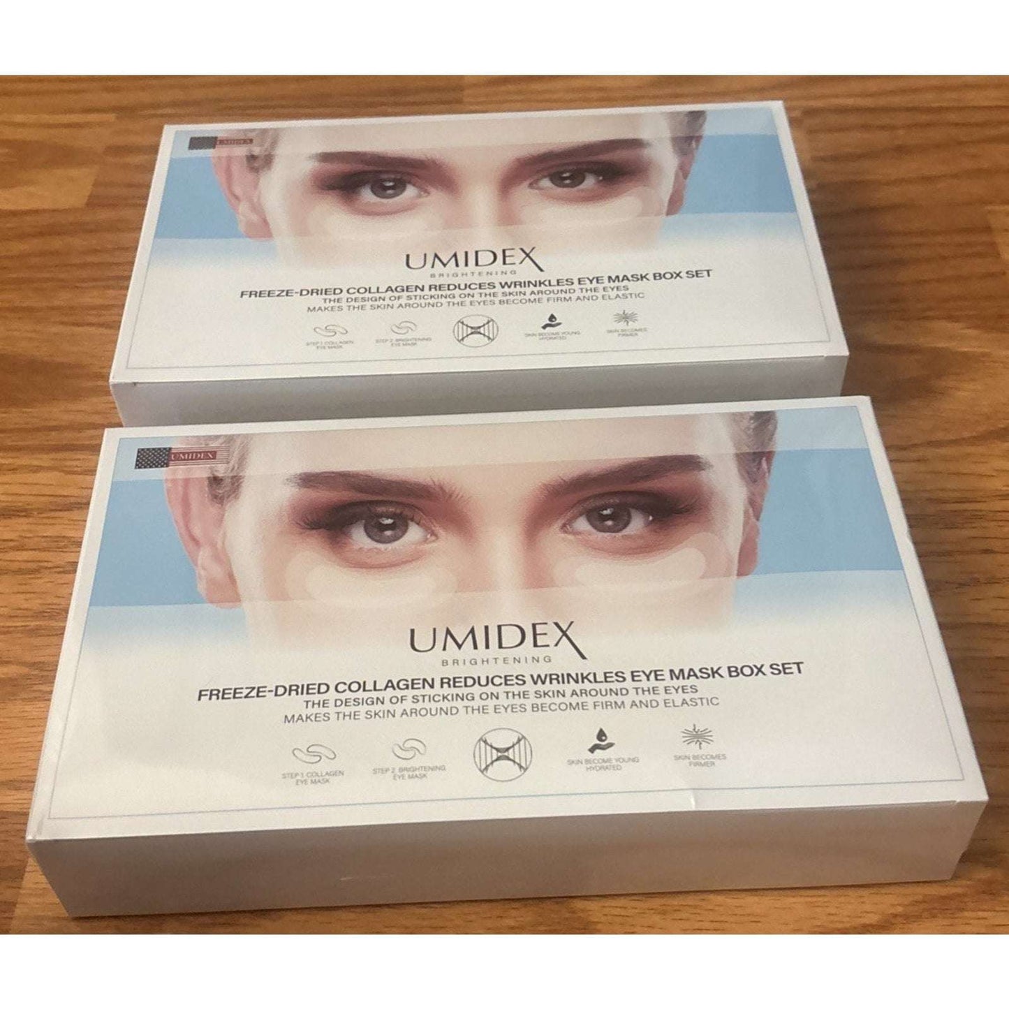 2x Umidex Facial 2-Step Freeze-Dried Collagen & Brightening Eye Mask Box Set