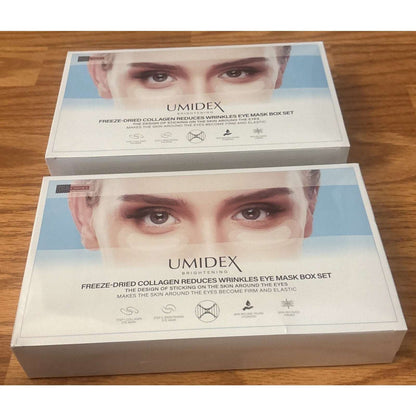 2x Umidex Facial 2-Step Freeze-Dried Collagen & Brightening Eye Mask Box Set