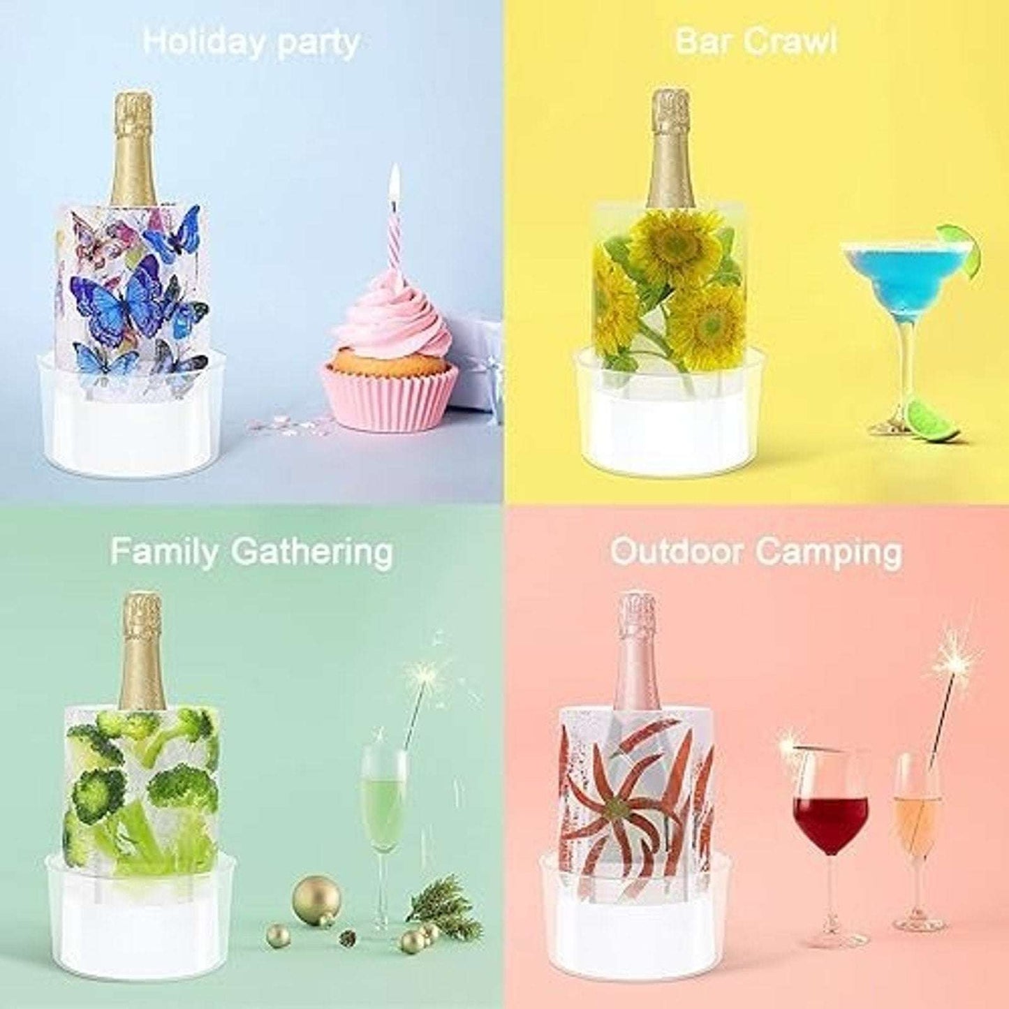 DIY Bottle Chiller Ice Bucket Mold CREATE ONE FOR EVERY SEASON Wine Champagne++