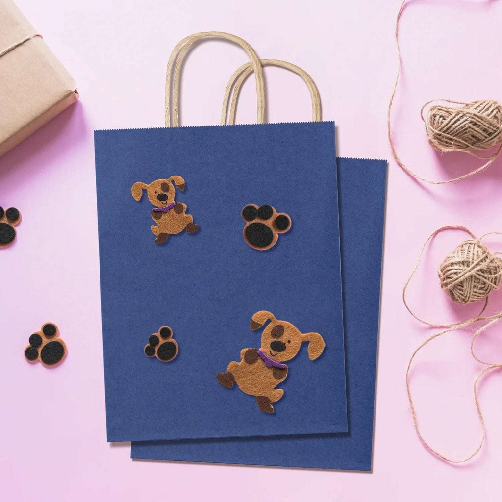 100Pcs Navy Blue Kraft Paper Gift Bags 8x4.25x10.5 Coastal Boutique Retail Gifts