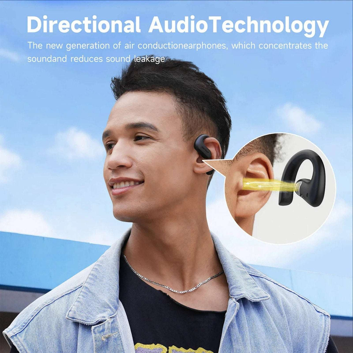 OpenRock S Open-Ear Air Conduction Earbuds Bluetooth 5.3 Wireless Over-Ear Cream