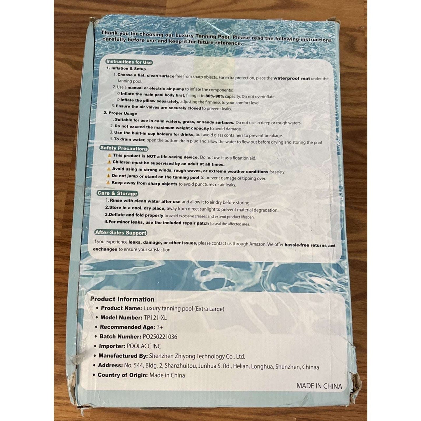 XL Inflatable Tanning Pool Lounger Float 85"X 57" 2 Adults 2 Cup Holders Pillow