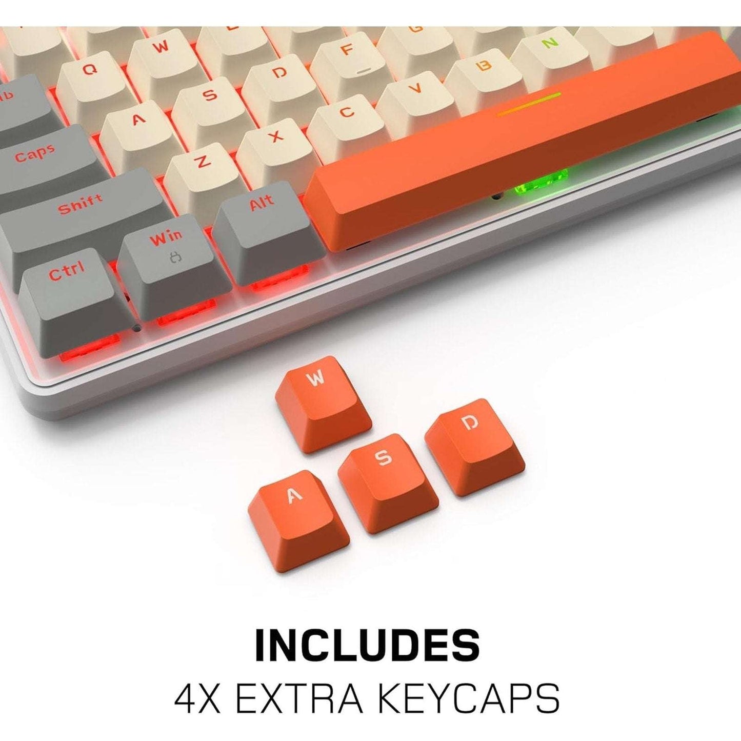 Retro EVO TKL 87 Mechanical Gaming Keyboard w Linear Switches Rainbow Lighting E