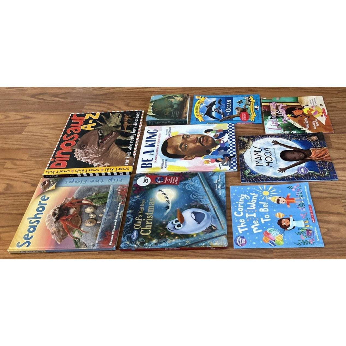 9 Children's Books Puff Magic Dragon, Dinosaur , Olaf, Ocean, Seashore, Imani's