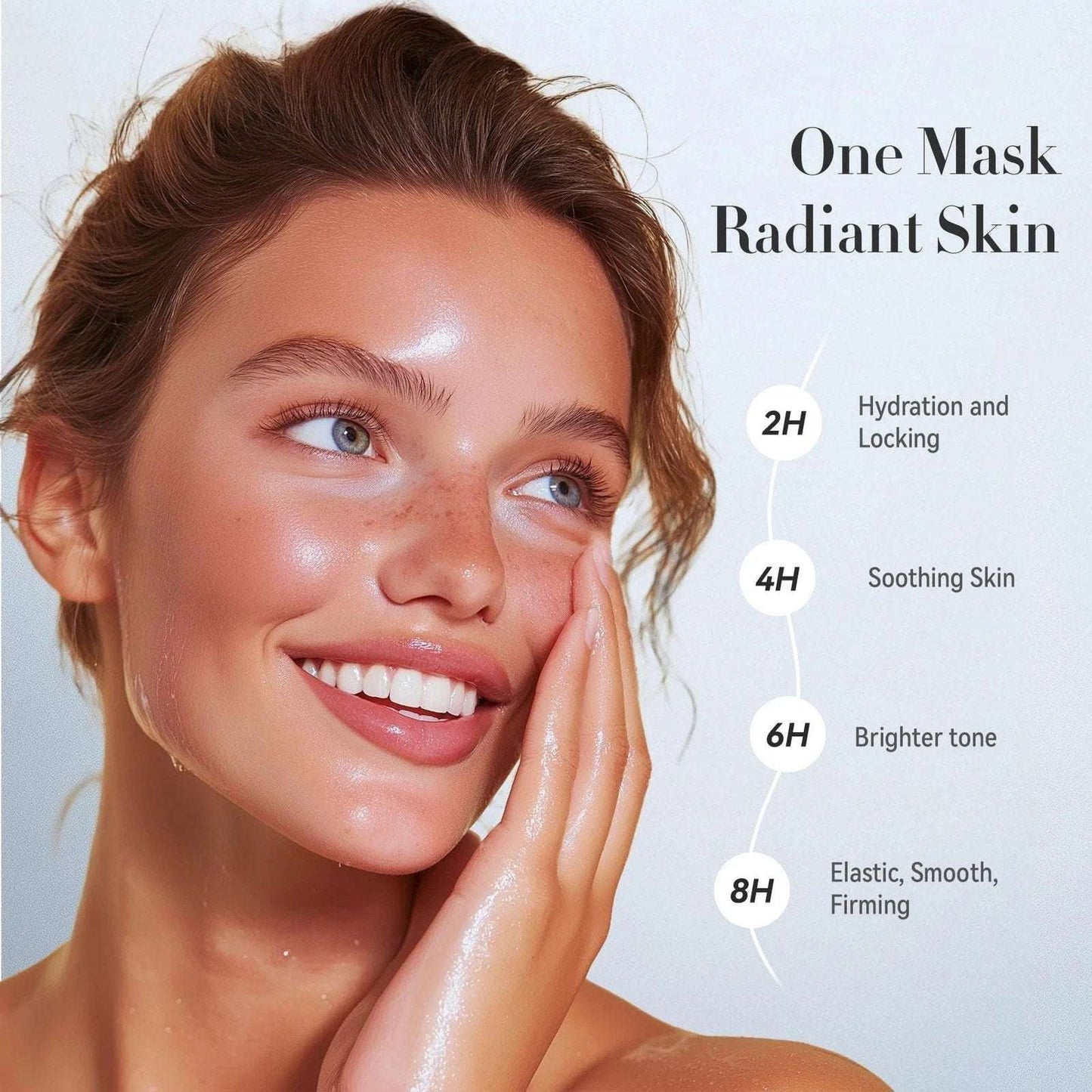 8 x Bagavs Collagen Face Mask Probiotics Hyaluronic Acid Firming Pore Minimizing