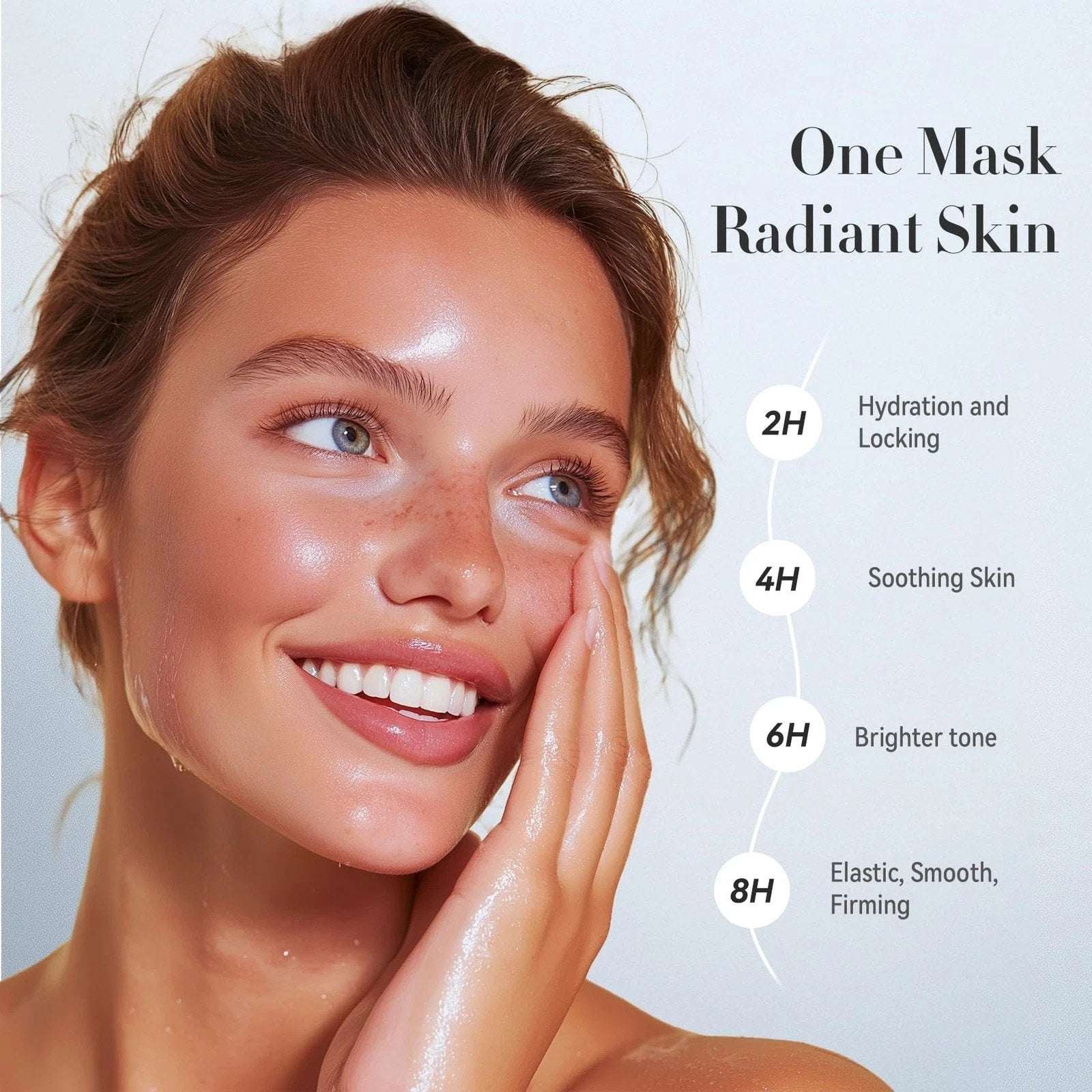 8 x Bagavs Collagen Face Mask Probiotics Hyaluronic Acid Firming Pore Minimizing