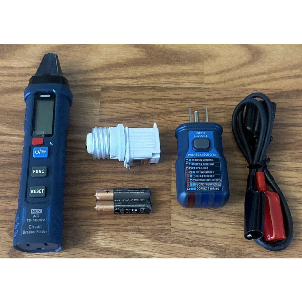 VENLAB Circuit Breaker Finder w/ LCD Display GFCI Outlet Tester 90-130V AC Circu