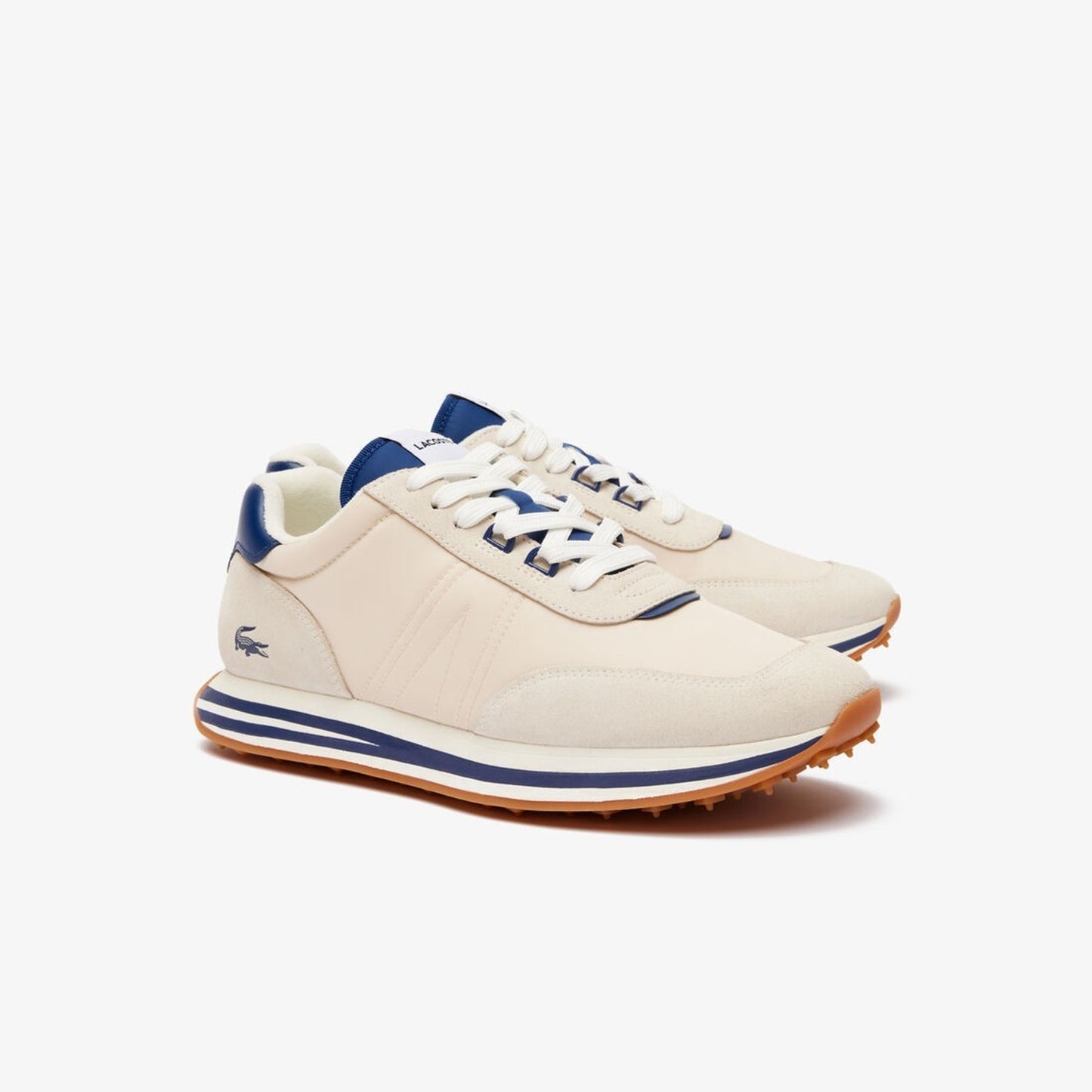 Lacoste L-Spin 223 1 SMA 746SMA0005 Off-White Navy Streetwear Mens Sneakers 11.5