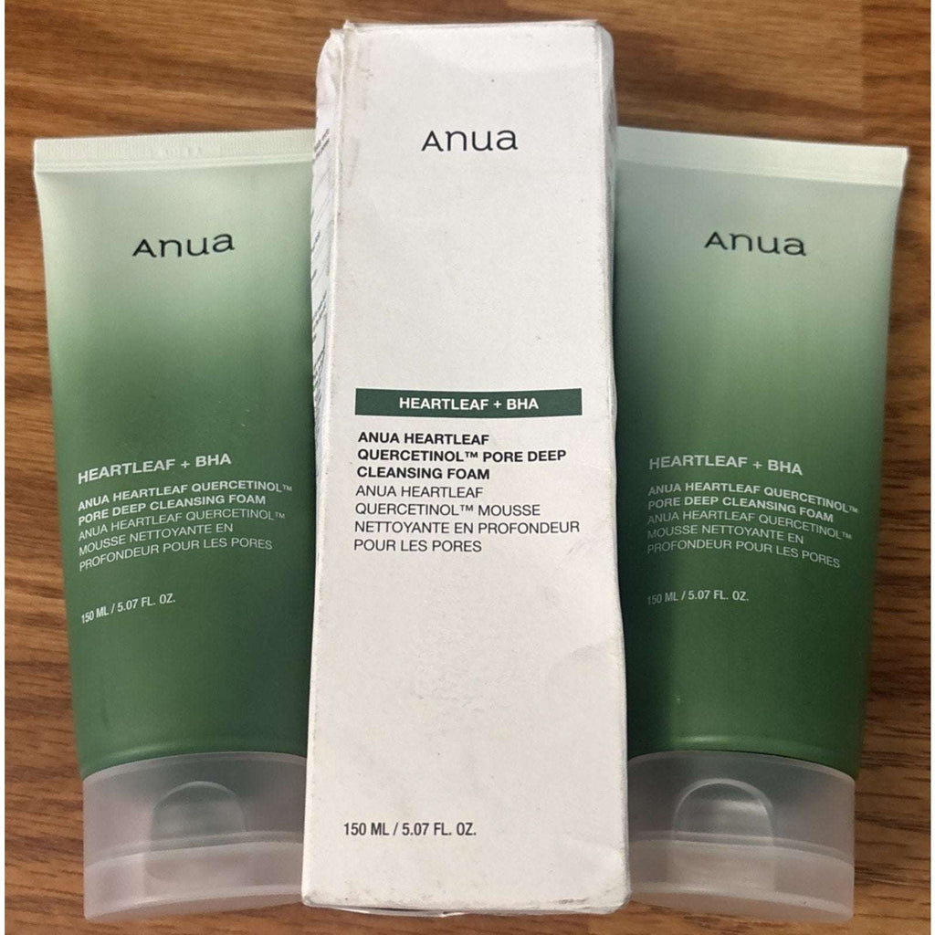 3 x Anua Heartleaf BHA Deep Cleansing Foam Cleanser for Clogged Pores 150ml
