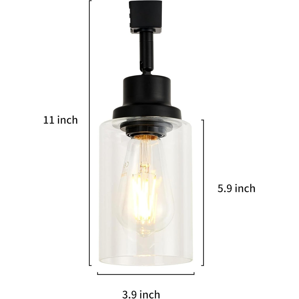 4 Pack H Track Lighting Heads E26 Track Light Heads Modern Glass Pendant Lights