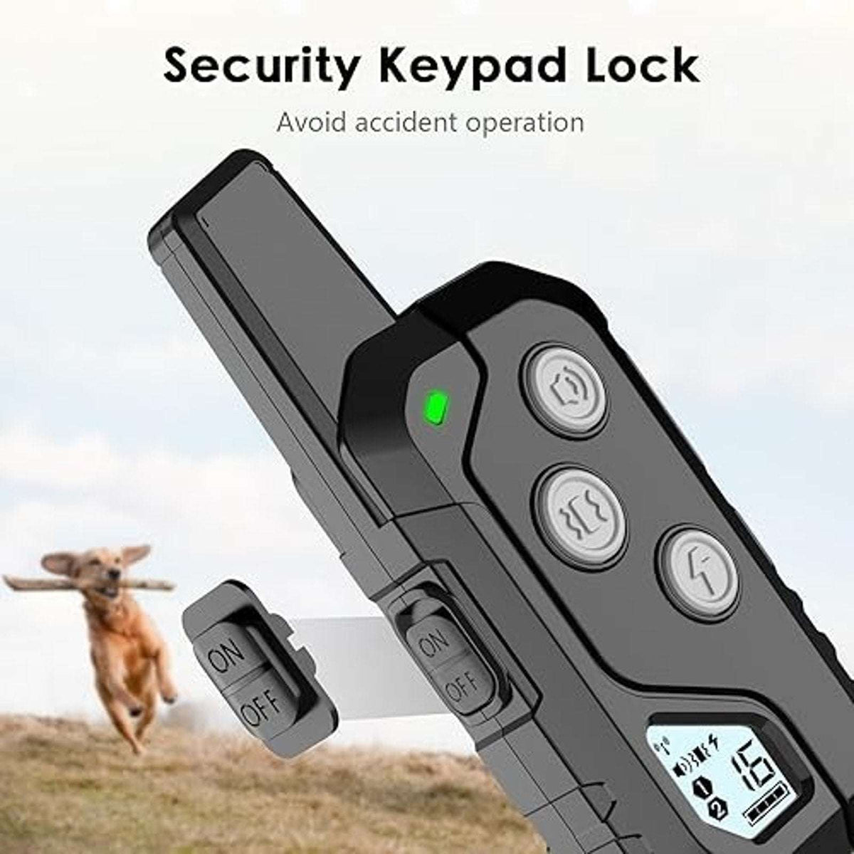 Dog Shock Training Collar, IP67 Waterproof w/ Remote, 3 Training Modes, Long Ran
