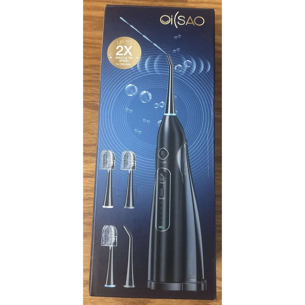 OiSAO Electric Water Flosser & Toothbrush Combo w/ Replacement Heads & Charging
