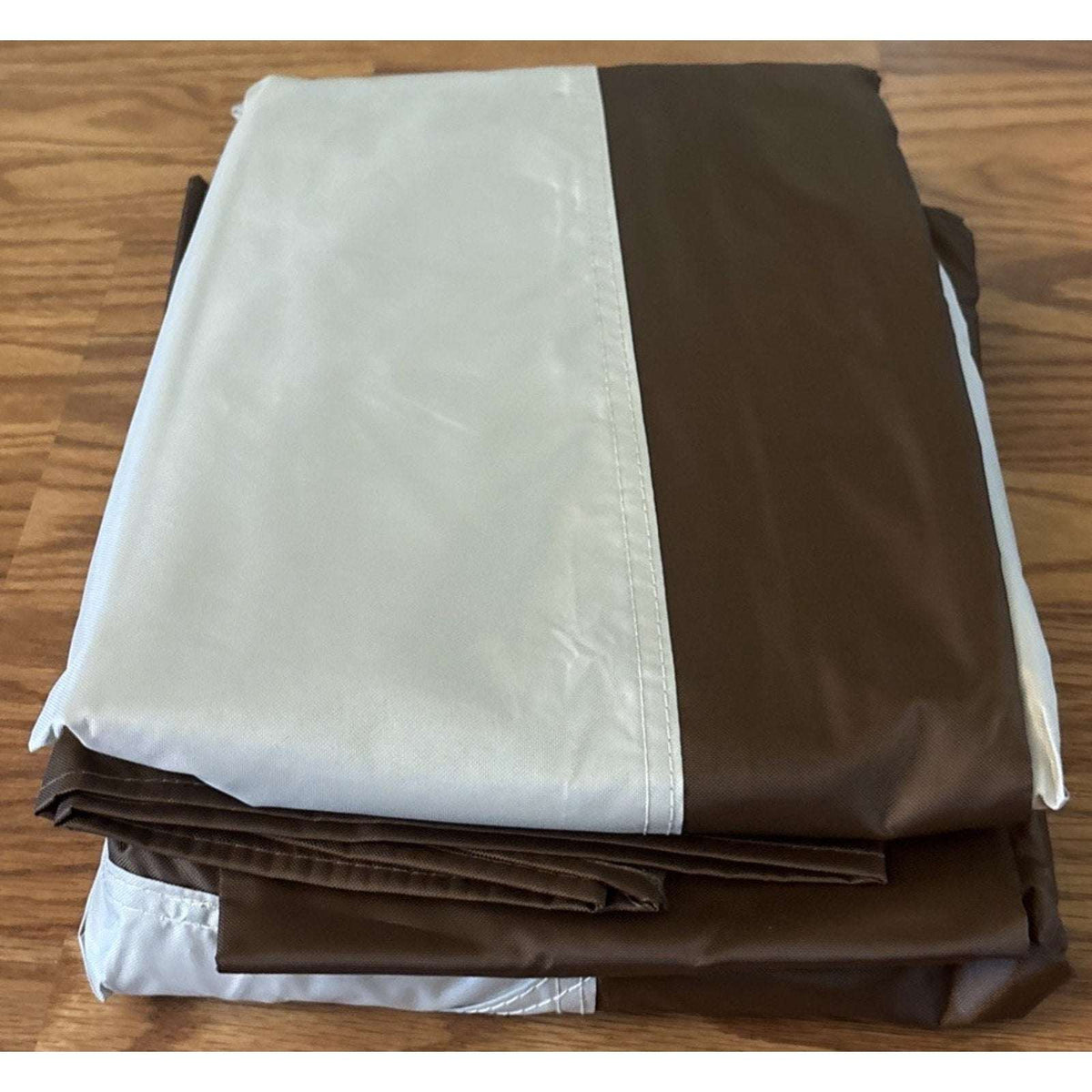 12x12 Gazebo Canopy Top Replacement Cover 2Tier UV Block Waterproof Beige Brown