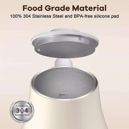 MECITY Electric Stainless Gooseneck Kettle 1200W, Precision Temp Control, White