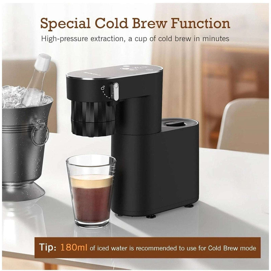 20-Bar Espresso Machine Hot & Iced Coffee Maker w Smart Touch, Dual Power Option