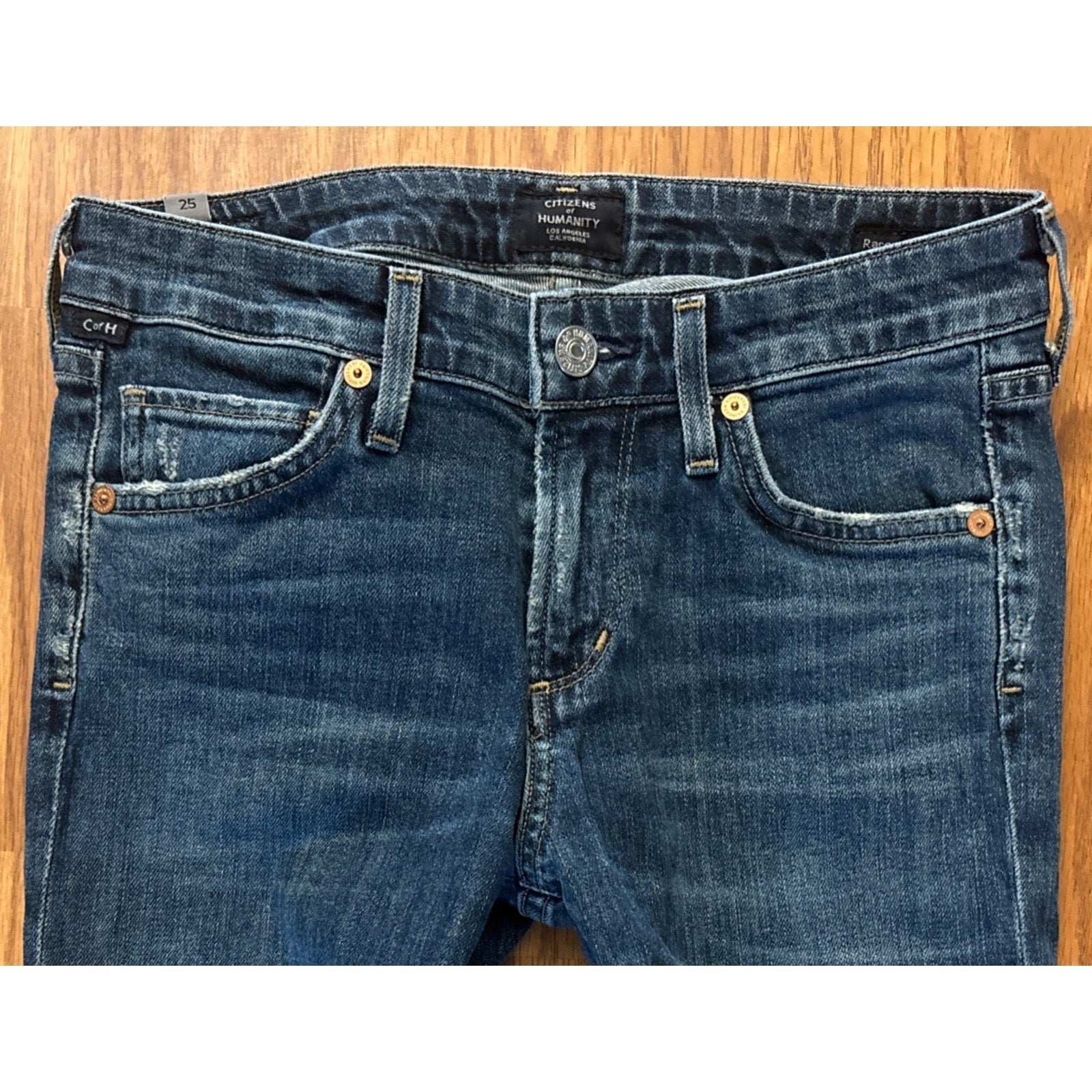 CITIZENS OF HUMANITY Racer Low Rise Skinny Leg Medium Wash Jeans Size 25