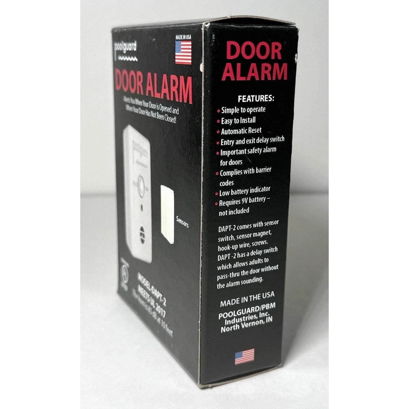 Poolguard DAPT-2 Swimming Pool Child Safety Door Alarm for House UL 2017