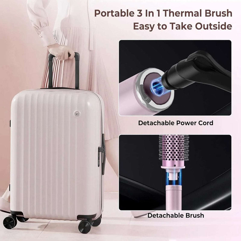3in1 Thermal Heated Round Brush Set, Adjustable Temp Ceramic Tourmaline 30/38/45