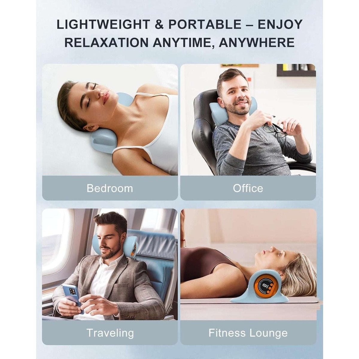 Upgraded Neck Shoulder Massager Device with Heat, Pulse & Vibration Rechargeable