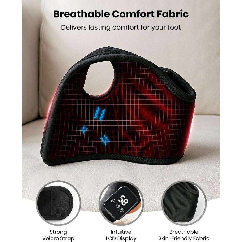 Foot Renew Ankle and Foot Massager Cordless 3-Level Vibration & Heat & Extenders