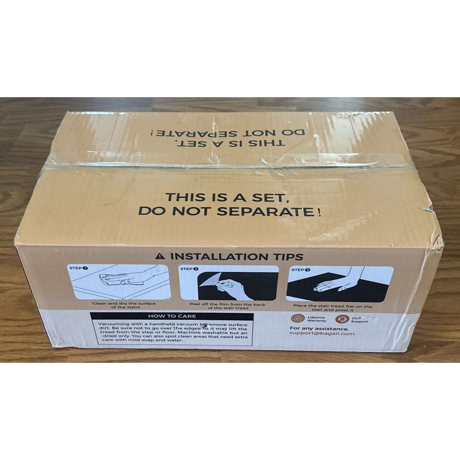 Soft Stair Treads Non-Slip for Wooden Steps, 10pcs 28"x9" Reusable & No Residue