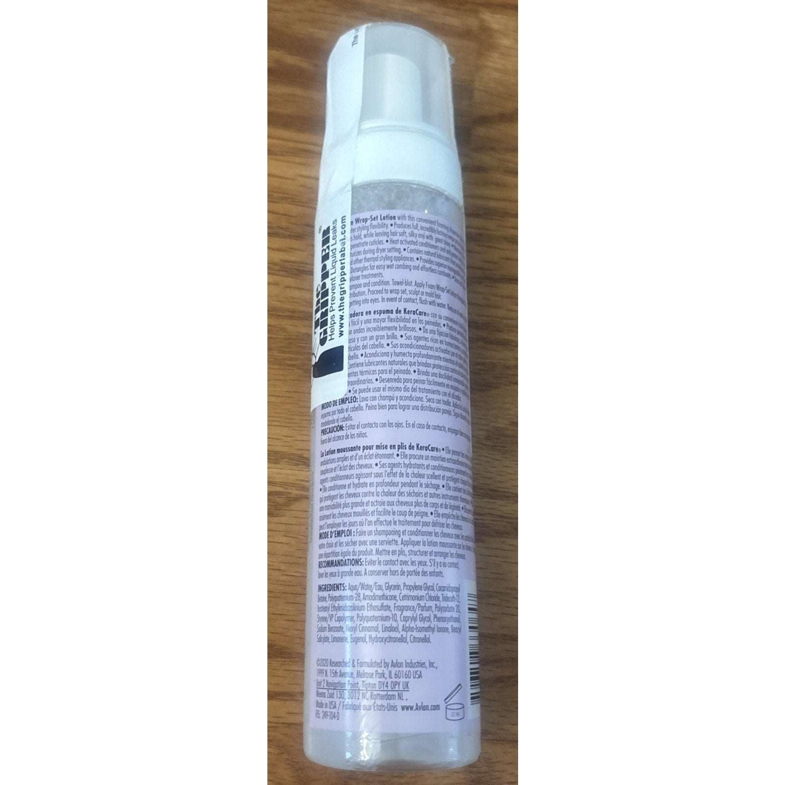 Avlon Keracare Foam Wrap-Set Lotion 8oz/240ml Heat Activated Conditioner