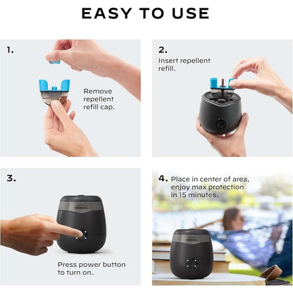 Thermacell Mosquito Repellent Rechargeable E-Series 20' Protection w 12Hr Refill