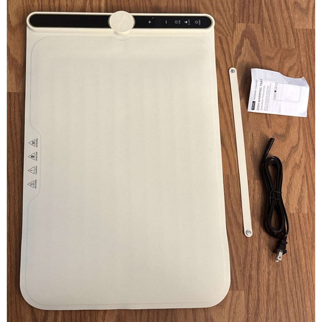 Electric Silicone Food Warming Mat 9 Temp/6 Timer Portable, Rollable, Child-Lock