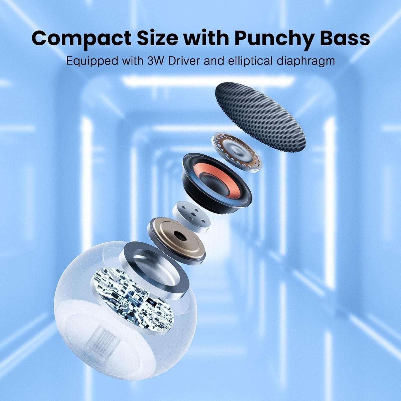 Dotn Hi-Fi Super Bass Mini Waterproof Portable Bluetooth Speaker Reachargeable