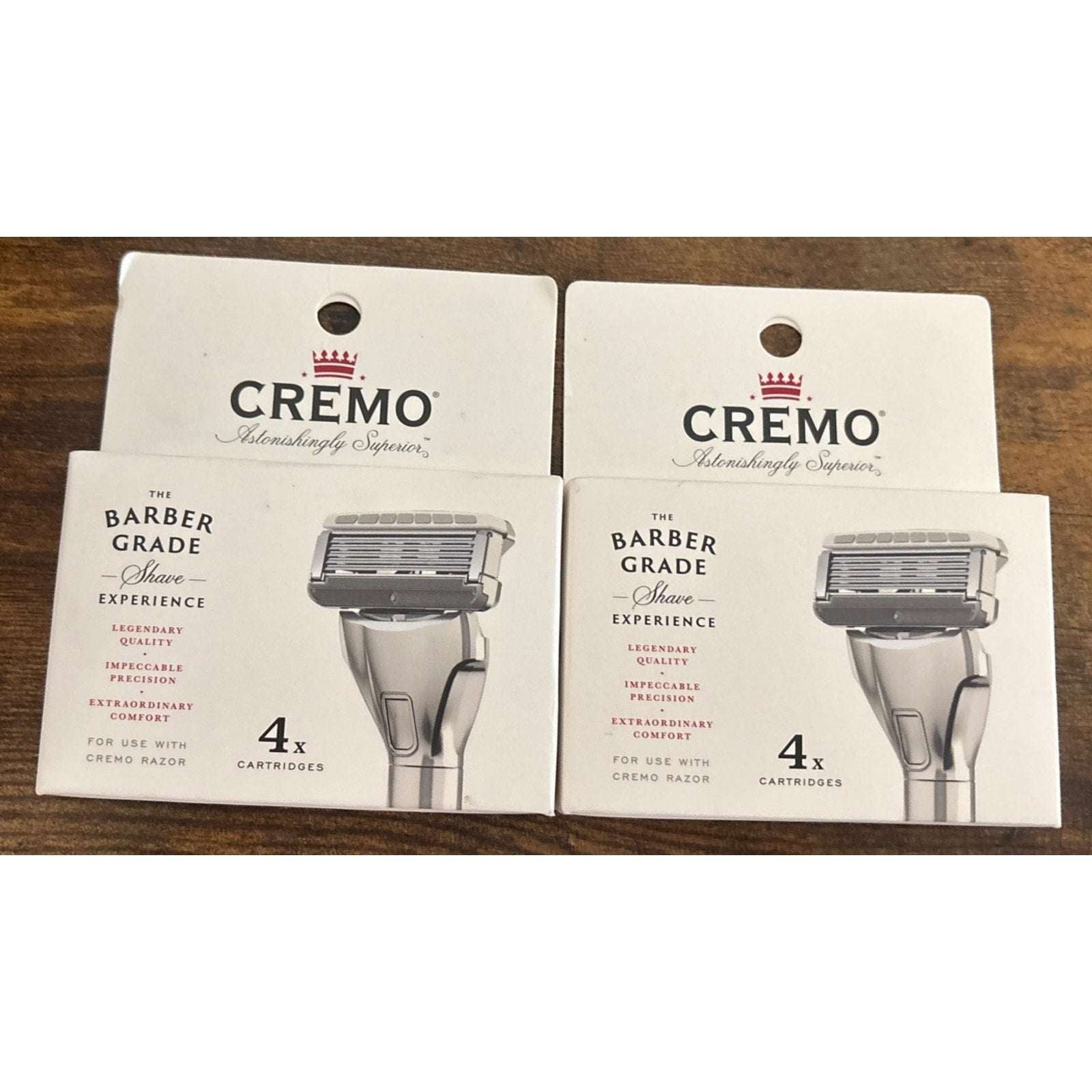 2-Pack of 4 Cremo 5-Blade Barber Grade Mens Razor Cartridge Refills (8 Total)
