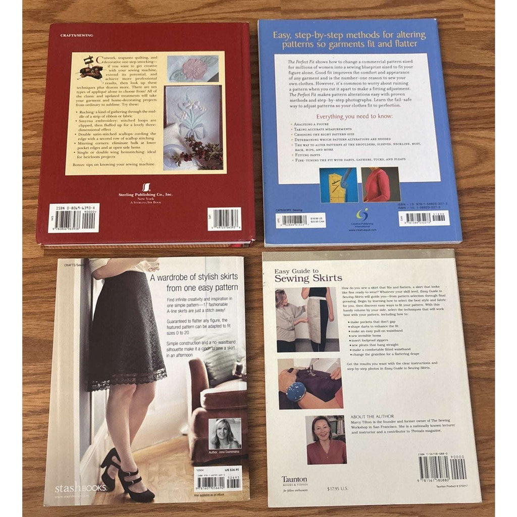 4 Sewing Books Essential A-Line, Perfect Fit, Seewing Skirts, Machine Techniques