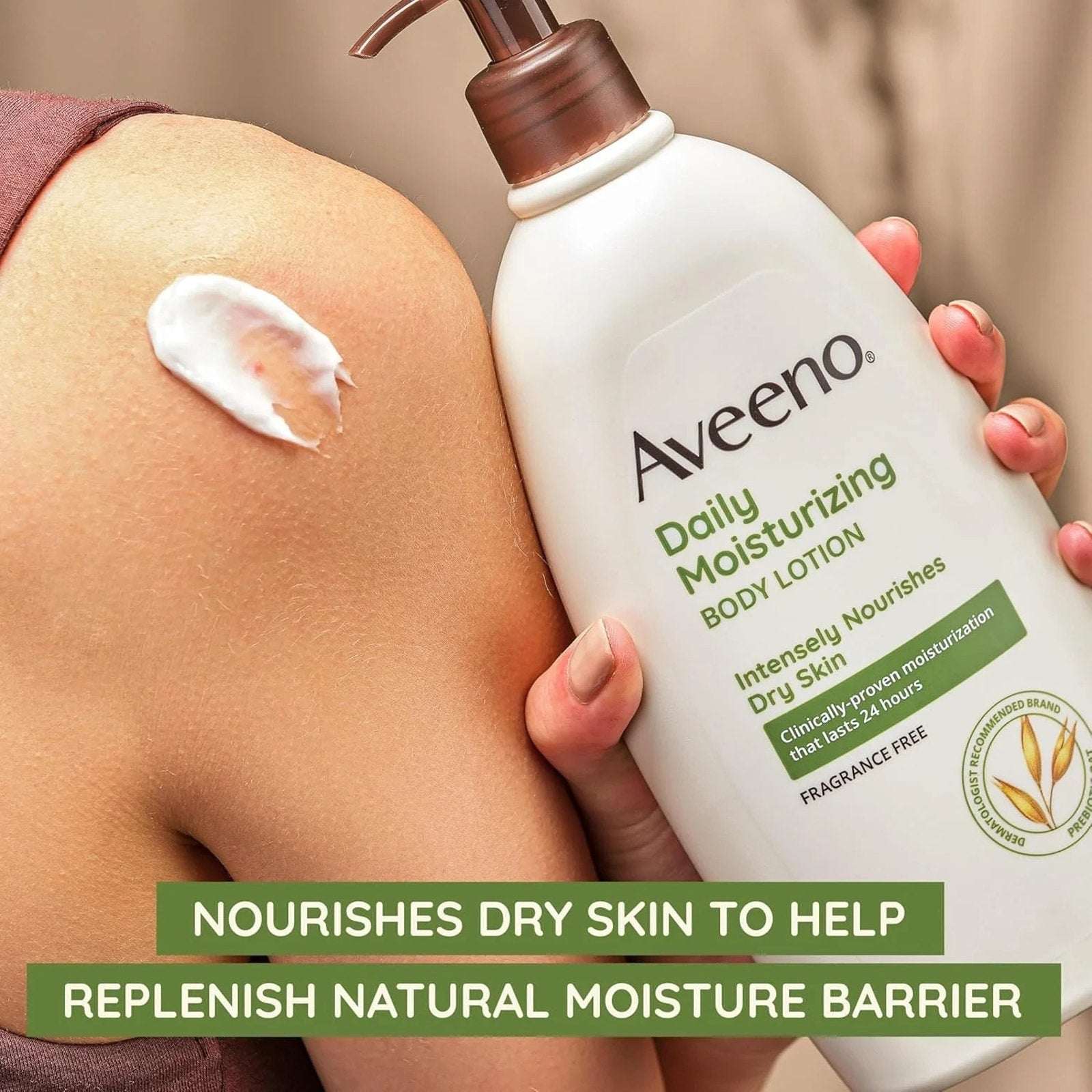 4 Pack Aveeno Daily Moisturizing Body Lotion Sheer Hydration 18 fl oz w/ Pump