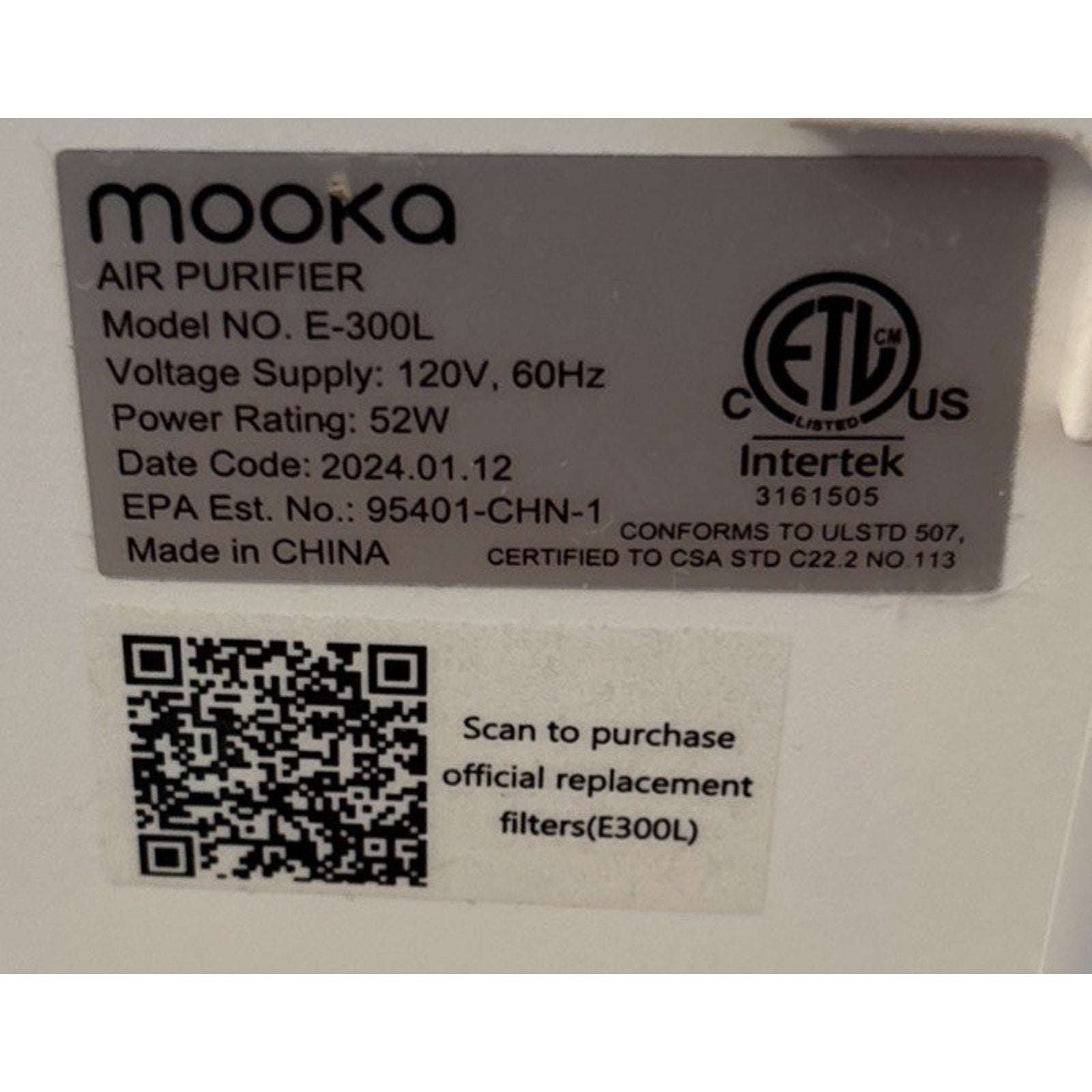 MOOKA H13 HEPA Air Purifier Whole House-2000SqFt Air Cleaner Allergies Pets Odor