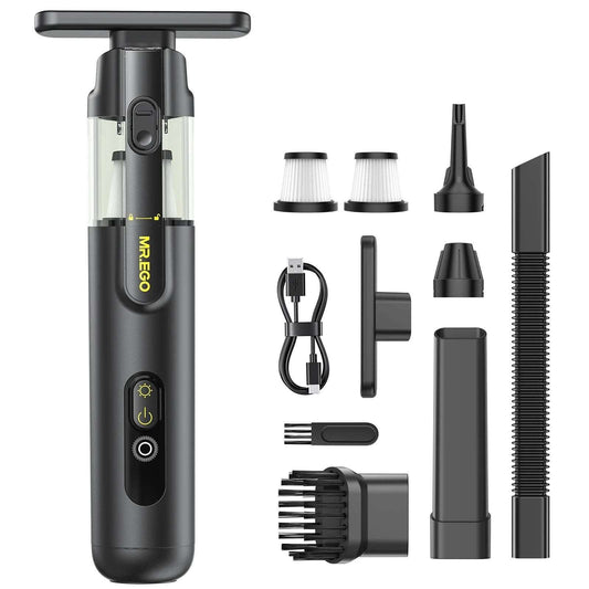 Car Handheld Cordless Vacuum & Air Duster 20000Pa w/ LED Light & Washable Filter