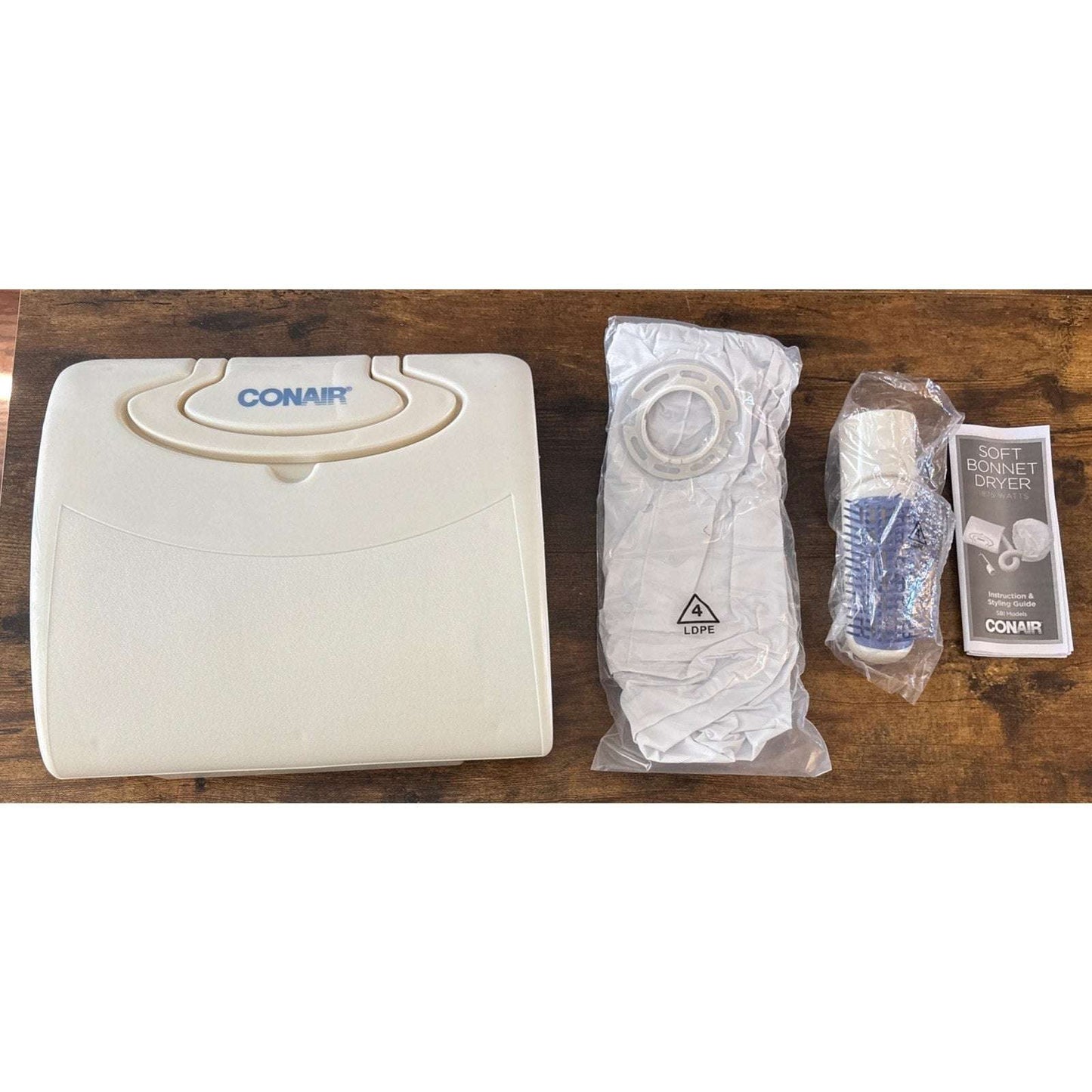 Conair Soft Bonnet Hair Dryer Styling Cap 4 Heat/Speed Settings & Volume Brush