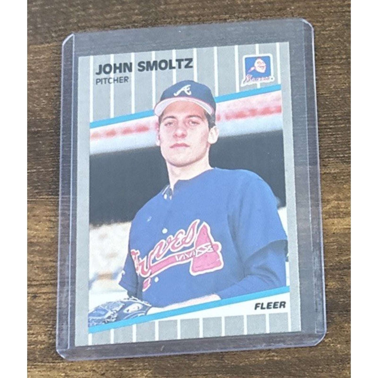 1989 FLEER #602 JOHN SMOLTZ - RC ROOKIE - BRAVES - Pack to Sleeve - MLB Baseball