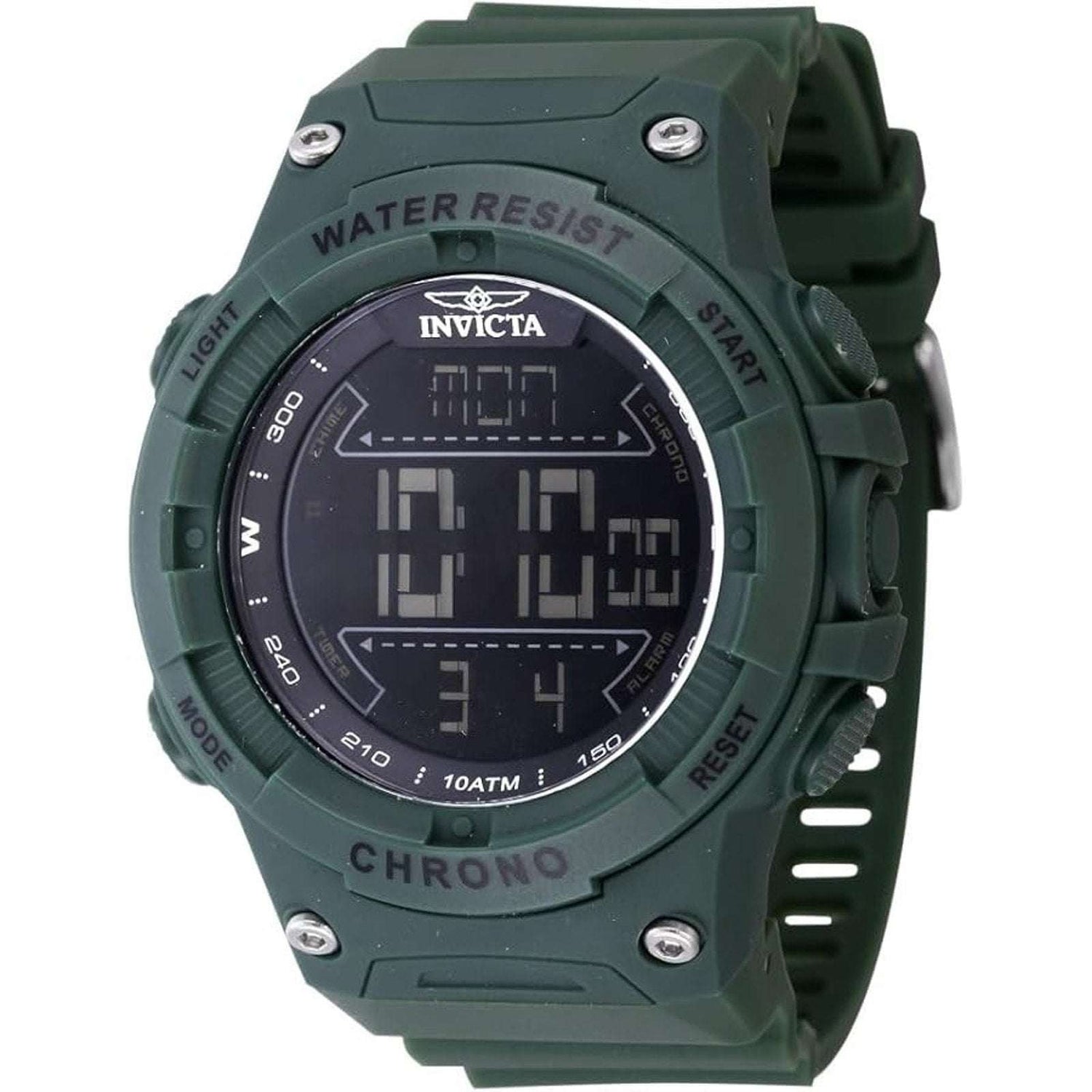 Invicta Racing Digital Men's Watch - 52mm, Green w/ Black Dial 47525 NEW
