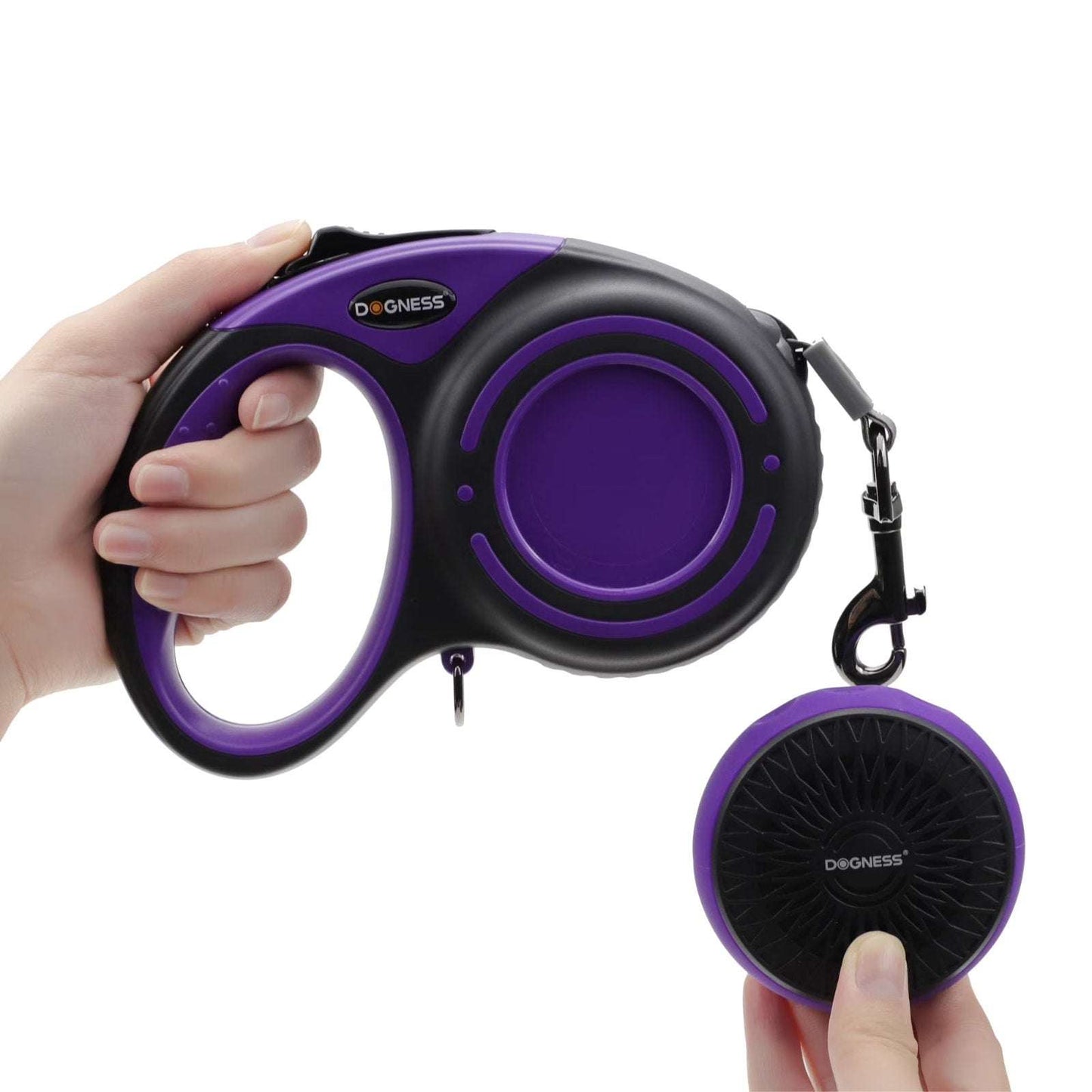 Smart Retractable Dog Leash Set w/ LED Light, Bluetooth Speaker, Bag Dispenser