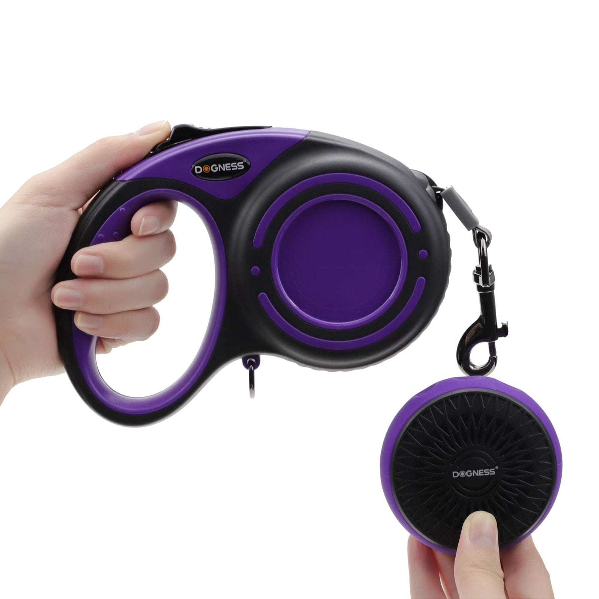 Smart Retractable Dog Leash Set w/ LED Light, Bluetooth Speaker, Bag Dispenser
