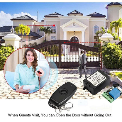 12V 1CH 433Mhz RF Remote Relay Switch Momentary Toggle Doors/Lights 2 Relays